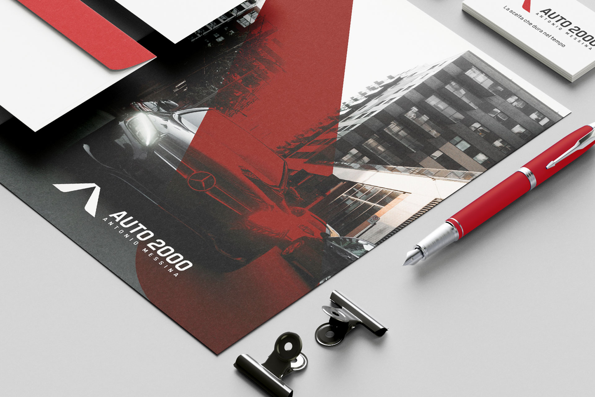 Brand identity e immagine coordinata aziendale Auto 2000