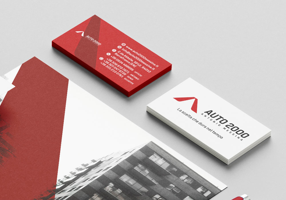 Brand identity e immagine coordinata aziendale Auto 2000